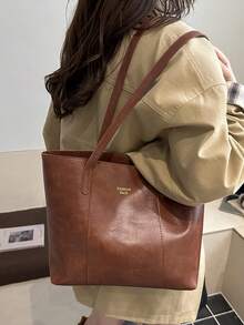 Borsa a tracolla di grande capacità alla moda, per uso quotidiano casual, borsa personalizzata, versatile