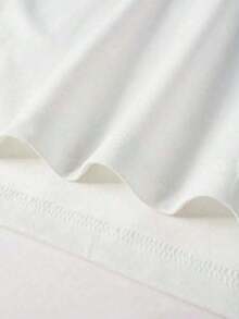 Camiseta de manga corta para camiseta estampada, cómoda y versátil. Se puede usar solo o como ropa. Diseño de cuello redondo holgado, perfecto para la oficina, la escuela, salidas de fin de semana o viajes. Fácil de combinar en el día a día, dando una sensación de frescura y ligereza. Diseño unisex, también adecuado para parejas. - Blanco 1 - Ver 5