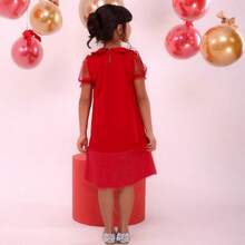 Girls' Blogger-Style Fashionista Dress - Rojo - Ver 2