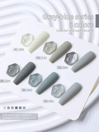 XEIJAYI 6件套10毫升凝胶美甲工具套装，包含可卸UV/LED指甲油，适用于家庭美甲沙龙DIY美甲。