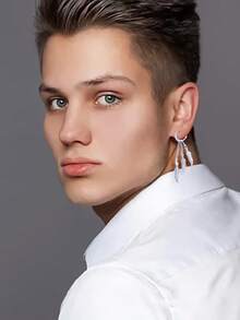 Pendientes colgantes de pluma elegantes - Pendientes de aro largos con flecos de cadena de hoja de joyería bohemia de acero inoxidable hipoalergénico para mujeres y hombres, para fiestas y regalos