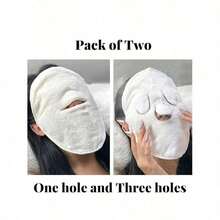 1pc Reusable Hot & Cold Facial Mask - Moisturizing Skin Care Compress For Home Spa, Steaming Face Wash Towel - trắng - Xem 3