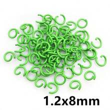 100 chiếc 6/8/10mm Vòng kim loại hở nhiều màu sắc dùng làm dây chuyền, vòng chia, phụ kiện làm đồ trang sức tự làm, vật tư phát hiện - Vòng mở - Xem 32