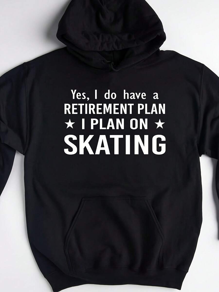 Skating Hoodie, Skater Gift, Skating Pullover, Funny Skating Lover Sweatshirt, Gift For Skater, Skating Sweater,Autumn/Winter Hoodie Autumn Set - 款式27 - 查看 1