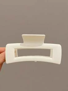 4pcs/1pc Women's Black, White, Brown 4.33in/11cm Square Plastic Large Hair Clips, Fashionable, Elegant, Versatile, Minimalist Style, Suitable For Daily, Party, Commute, Vacation - Hair Claws For Styling, Washing, Make-Up, Outfit Accessorizing Summer Hair Jaw Clip Hair Clamps Hair Clutch Hair Catcher Clip, School Stuff, College Fall Winter Claw Clip Hair Accessories For Women