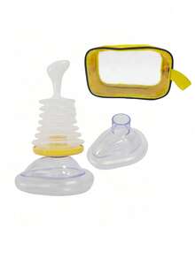 1 dispositivo + 1 máscara grande + 1 máscara pequeña + bolsa de almacenamiento, dispositivo antiahogo, dispositivo de rescate por ahogo para adultos, dispositivo portátil de succión de vías respiratorias, dispositivo de Heimlich para kit de primeros auxilios en el hogar y viajes
