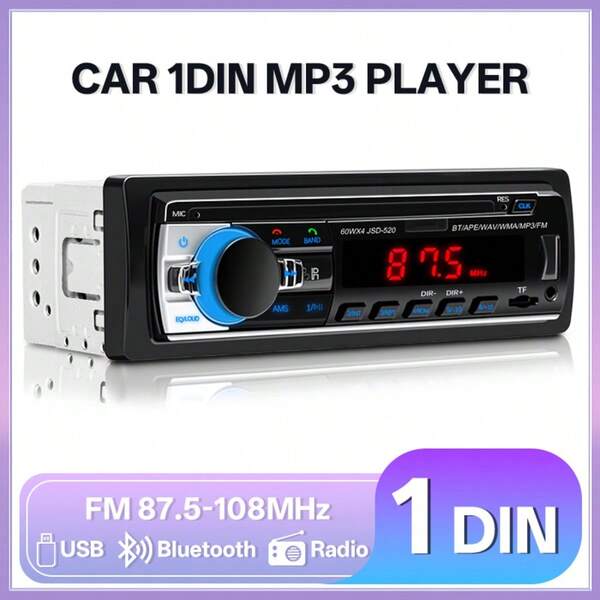 12V Car Radio Stereo MP3 Player Digital Bluetooth 60Wx4 Audio Music USB/FM