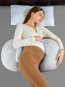 Pregnancy Pillow, Lumbar Protection Side Sleeping Pillow, Belly Support Side Sleeping Pillow, Pregnant Mother Side Sleeping Lumbar Pad Belly Support Shell Pillow, Nursing Pillow, Detachable And Washable U-Shaped Pillow, U-Shaped Nursing Pillow, Lumbar Support Pillow, Belly Support And Lumbar Protection For Side Sleeping During Pregnancy