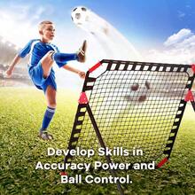 Soccer Rebounder - Training Gifts, Aids Equipment Teens Portable Kick - Back Rebound, Skills Trainer Exercises Practice - Black - View 7