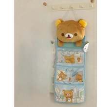 Cute Rilakkuma Wall Hanging Bag Cartoon Relaxbear Door Hanging Large Capacity Kawaii Student Dormitory Sundries Storage - A - Xem 8