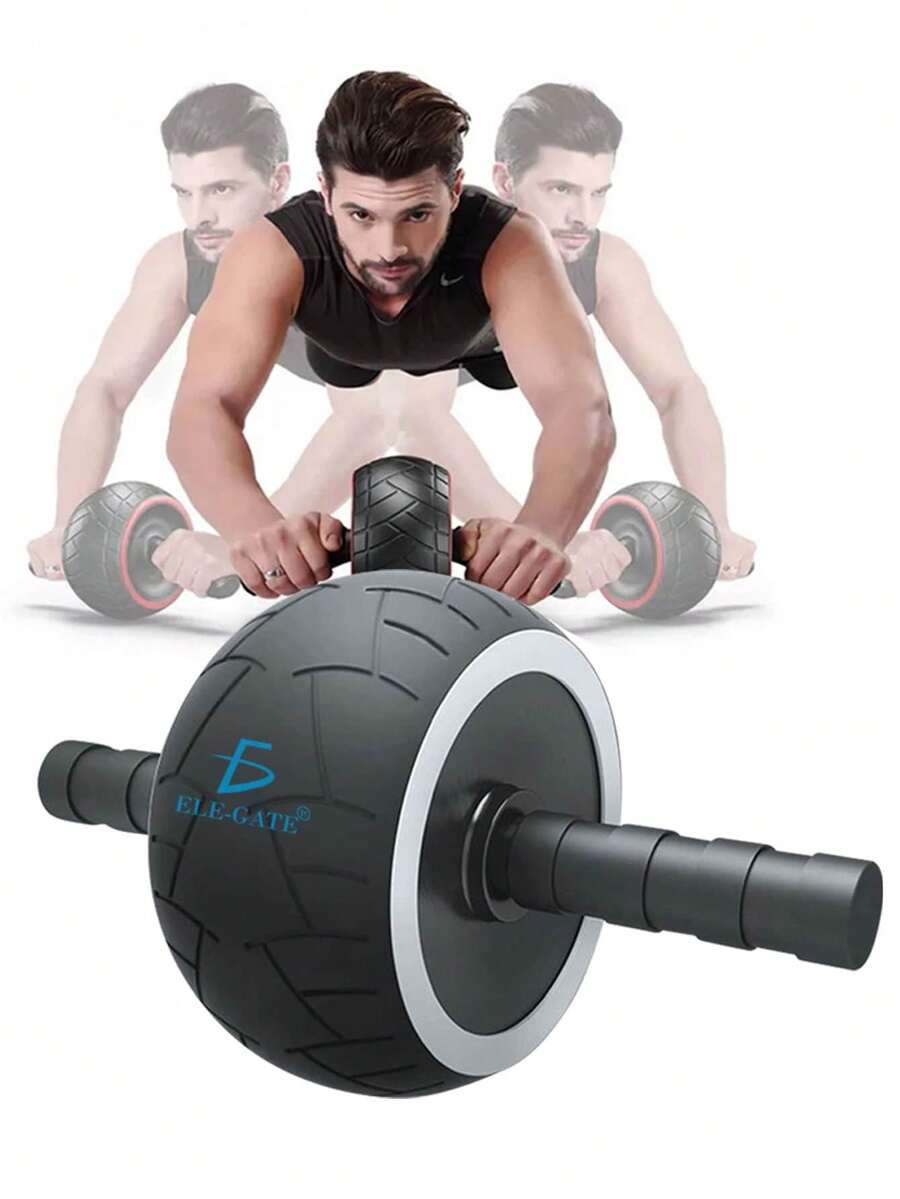 ELE-GATE Rueda abdominal de rebote automático, equipo de fitness doméstico para mujeres para reducir la grasa abdominal y hombres para tonificar los abdominales. - Negro - Ver 1