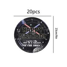 10 cái/20 cái/30 cái/60 cái, Bộ đĩa và cốc trang trí tiệc sinh nhật Space Battleship Wars, chủ đề Star Galaxy Universe Starship dành cho bé trai, đồ trang trí tiệc khoa học viễn tưởng cho trường học, bộ đồ ăn dùng một lần, đĩa tráng miệng 7 inch và 9 inch, cốc 9oz - Nhiều màu - Xem 14