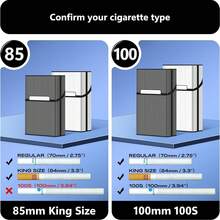 Estuche de metal cepillado para cigarrillos - 20 unidades | Accesorio para fumar a prueba de golpes, impermeable y portátil - Multicolor - Ver 3