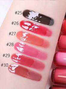 Rom&nd Romand Lasting Glasting Lip Tint 28 Snow Strawberry, Jelly Texture, Moisturizing Glossy, Non-Sticky, Layerable, Lightweight Long-Lasting, Angled Heart-Shaped Applicator, Pocket-Sized, Radiant Finish, 5-Second Office Makeup, Korean Cosmetics, 3.5g/0.12oz - 28 Dâu tây tuyết - Xem 7