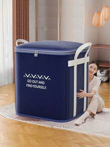 2 túi đựng đồ dày dặn, dung tích lớn, dùng để đựng chăn/quần áo, túi sắp xếp đồ đạc khi chuyển nhà. - Màu xanh hải quân - Xem 3