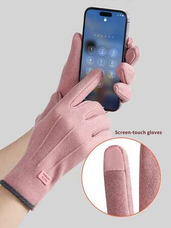 Guantes térmicos gruesos y forrados para mujer, a prueba de viento y cálidos para ciclismo al aire libre en invierno