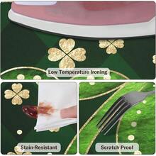 Water-Resistant Round Tablecloth With Elastic Edge For 40-44" Tables - Luck-st Shamrock - View 11
