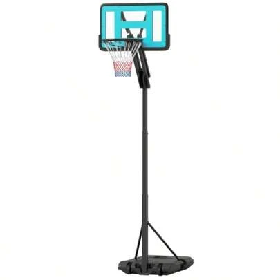Supporto da basket regolabile in altezza (146–236 cm) con canestro, ruote e tabellone 71x45 cm – Portatile per uso interno ed esterno (ragazzi/adulti)