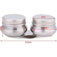 EstiloTendenciaHilitand 1 Pieza Acero Inoxidable Grande Doble CucharóN Taza De Paleta De Aceite Contenedor Pintura Megilp Trementina Recipiente De Disolvente Con TapóN De RoscaCalidad PremiumVersióN Mejorada - 1 - Ver 3