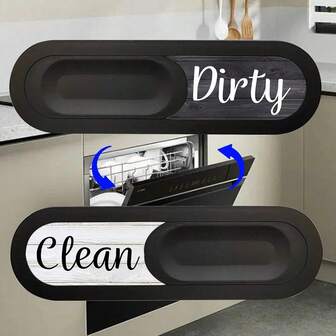 1pc Dishwasher Magnet Sign - Clean & Dirty Indicator, Stylish Universal Home Decor Magnet, Strong Magnet, Also Can Be Used On Fridge Best Gifts Birthday Graduation