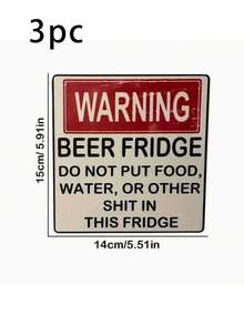 1/2/3 piezas, Imán de nevera de advertencia de cerveza humorístico - Resina de poliéster duradera, montado en la pared, muy adecuado para la decoración de la cocina, el hogar, artículos esenciales para dormitorio