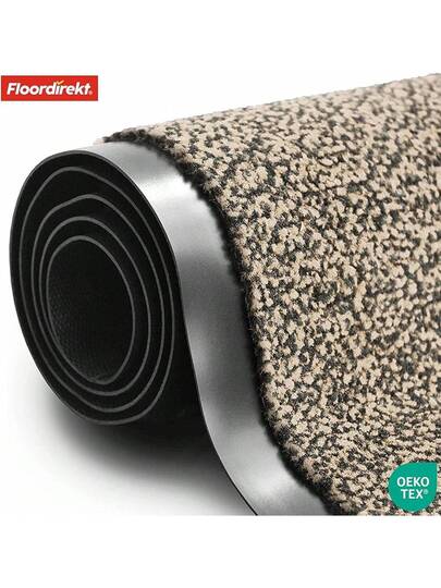 Floordirekt Rhine Dirt Trapper Doormat, Washable Heavy Duty Doormat Non Slip Backing, Entrance Areas Black, 90 Cm 120 view 5