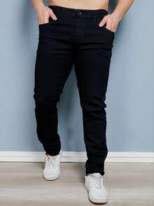 Estone Men's Skinny Jeans With Elastane - 黑色 - 查看 2