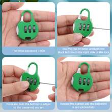 1pc/2pcs/6pcs Digital Password Lock, Security Combination Lock, Mini Password Lock, Resettable Code, Suitable For Luggage, Briefcase, Laptop Bag, Also Can Be Used As Decorative Pendant, Cute & Exquisite Design, Multiple Colors - Multicolor - View 8