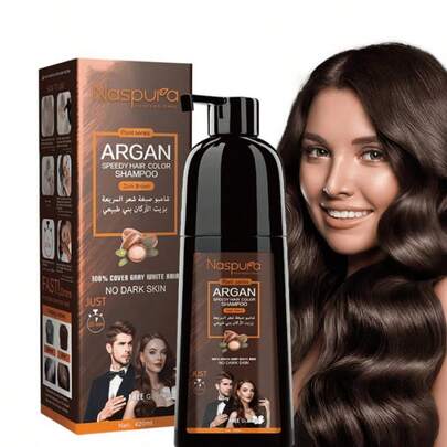 Tinte de cabello castaño de una sola lavadora 400ml