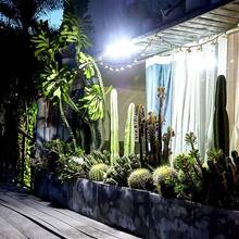 Luz solar LED súper brillante con sensor de movimiento Luz de calle de inducción 63LED/84LED Dos tipos de iluminación Foco de jardín exterior Carga con luz solar Iluminación de garaje y sendero - Negro - Ver 4