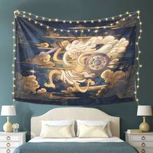 1 Large Japanese Anime/Manga Tapestry - One Piece Themed Wall Decoration, Featuring The Iconic Straw Hat Pirates And Designs, Horizontal Peach Light Beige Fabric Posters, Suitable For Bedrooms, Living Rooms, And Offices - A Unique Gift For Fans - 彩色 - 查看 1