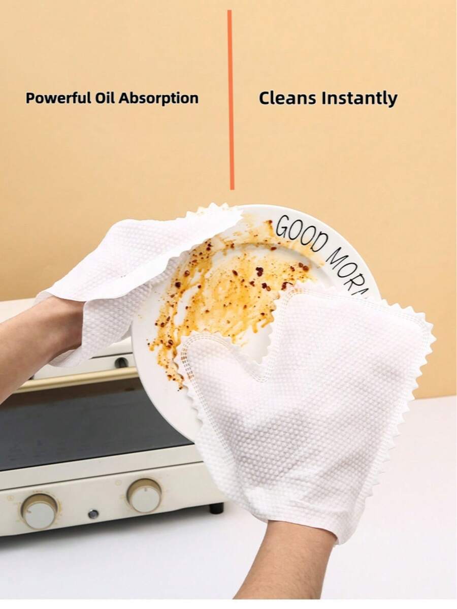 Essential Disposable Cleaning & Dishwashing Gloves For Housewives - Anti-Static Keyboard Dusting Non-Woven Lazy Cloth For Household Chores