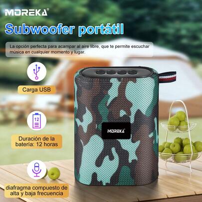 Altavoz Bluetooth portátil, mini altavoz, ideal para coche, escritorio, gimnasio, exteriores, hogar, móvil y jardín. ¡Oferta navideña!