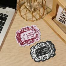 1 Pair Museum-Themed Iron-On Patches - 2 Colors (Red & Black) With "I AM A MUSEUM OF EVERYTHING" & "I'VE EVER LOVED" Designs - Heat-Activated DIY Clothing Decor For Art Lovers, Casual Wear - Nhiều màu - Xem 3
