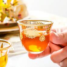 6pcs Glass Moonlight Cup Set, Red Tea Cup, Coffee Cup, Arabic Turkish Small Coffee Cup