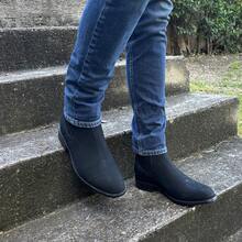 Botas vaqueras chelsea camel y negro para hombre en gamuza estilo charro clásico Negro y cafe, cómodas, duraderas y versátiles para uso diario Botines De Cuero Botin - Negro - Ver 9