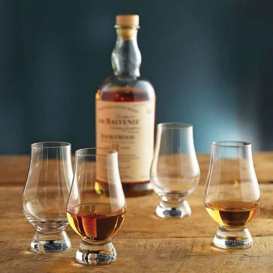 Premium Whiskey Cigar Cup,4pcs 200ml/6.8 Oz, Elegant Wine Tasting Vessel, Suitable For Multi Person Parties, Home Bars, Pubs, And Restaurants, Classic And Durable Design, Hand Wash Only, Reusable! - 透明 - 查看 1