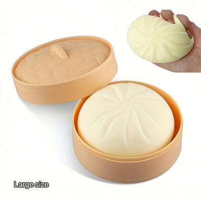 1个全新趣味中国仿真蒸包，成人益智游戏，挤压排气乐趣，节日派对活动礼品，复活节、万圣节、圣诞节、感恩节礼物，圣诞节最佳礼物，感恩节完美礼物