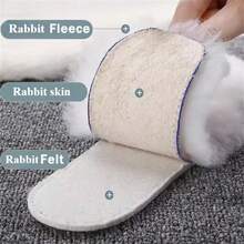 2 Palmilhas Autoaquecidas Termostáticas Com Revestimento De Coelho Para Botas De Inverno - Recomenda-Se Escolher Um Tamanho Maior.