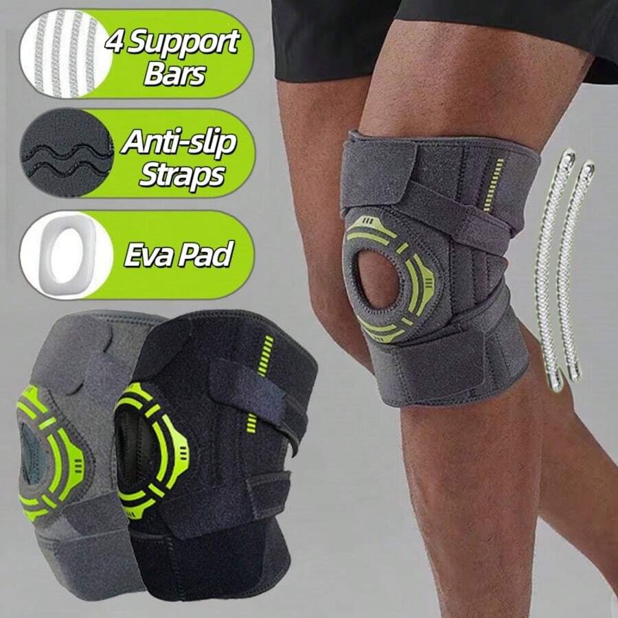 1 Stück einstellbare Kompression Knie Patella Pad Stütze für Männer und Frauen, Hochdichte Unterstützung Patella Kompression Knie Ärmel Gurt, ideal für Athleten - erhöhter Komfort, atmungsaktives Design, strapazierfähiges Material, leichtes Material, Fitness, Laufen, Training - Knieschützer - Übersicht 1