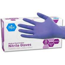 Powder-Free Nitrile Exam Gloves, Iris Blue, Medium, Box/100 - Small (pack Of 100) - View 8