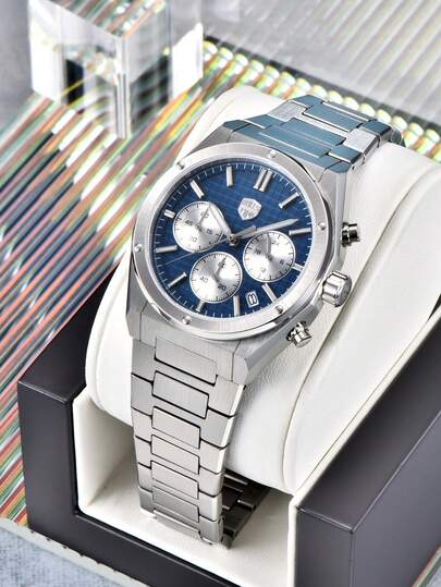  RollsTimi经典计时表 日本TMI VK63石英表 男士商务实心钢夜光防水腕表 RT7934