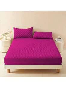 Waterproof Mattress Protector (Single, Standard, Queen, King) - Various Colors - Hot Pink - View 3