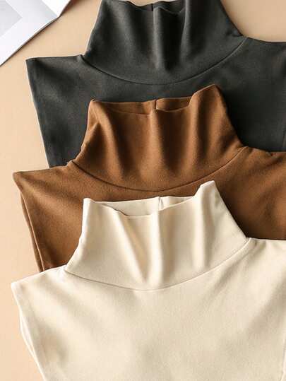 كولير تزييني قابل للإزالة للنساء - من البوليستر 100% ، إكسسوار أنيق للطبقات ، دافئ للرقبة قابل للغسل في الغسالة للمكتب والشتاء والمواعدة والسفر ، قطعة أزياء متعددة الاستخدامات باللون الأسود/الأبيض ، موضة حديثة ، قماش ، ملابس مكتبية ، إكسسوار أنيق ، خامة خفيفة ، لعشاق الموضة