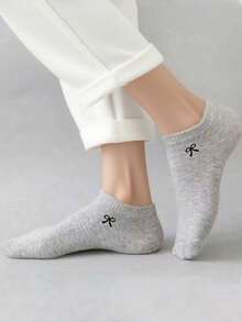 1/20 Pairs Women Bow Candy Color Solid Ankle Socks - Sweet Minimalist Comfortable Casual - Suitable For Daily Wear, Sports, Travel, College Style - Multicolor - View 6