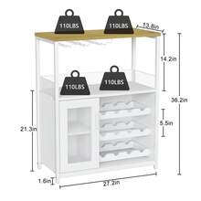 Wine Rack Table - White - View 9