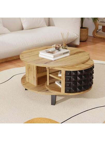Coffee Table, Swivel Side Tafel Hidden Internal Storage