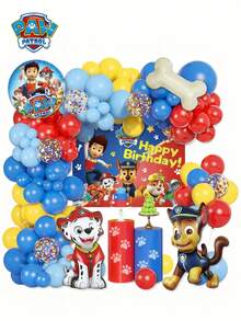 Paw Patrol 100个汪汪队立大功官方授权气球套装，包含可爱卡通人物Chas和的气球，多种款式可选，可作海报、家居装饰、生日派对用品，也是拍照背景的绝佳选择，是送给家人朋友的理想礼物。 - 彩色 - 查看 6
