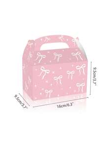 10个装优雅粉色蝴蝶结礼盒 - 适用于情人节、生日、新娘送礼会、订婚和特殊活动（款式随机混合） - 彩色 - 查看 10