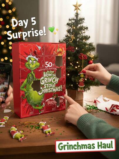 Christmas! 24 Random Pendants, 24-Day Christmas Advent Calendar Gift Box. Perfect For Christmas Tree Decorations, Desktop Ornaments, And Home Decor. A Wonderful Holiday Gift That Adds To The Christmas Spirit.